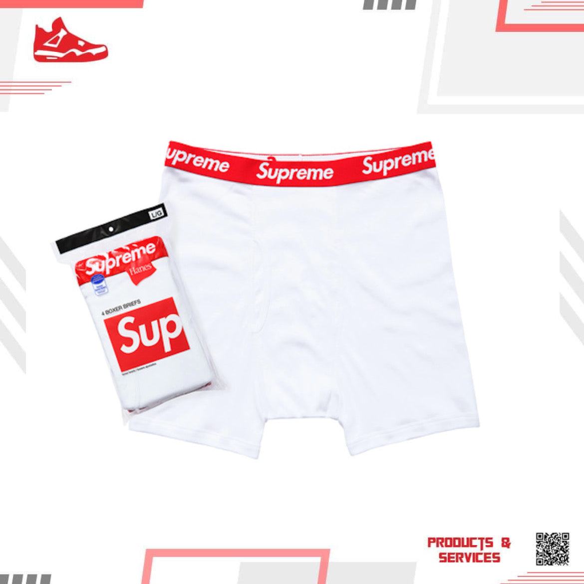 Supreme x Hanes Boxer Briefs (White) – SneakerRack